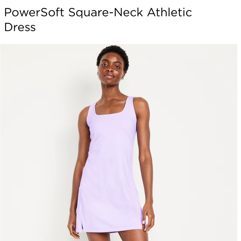 Old Navy PowerSoft Square-Neck Athletic Dress